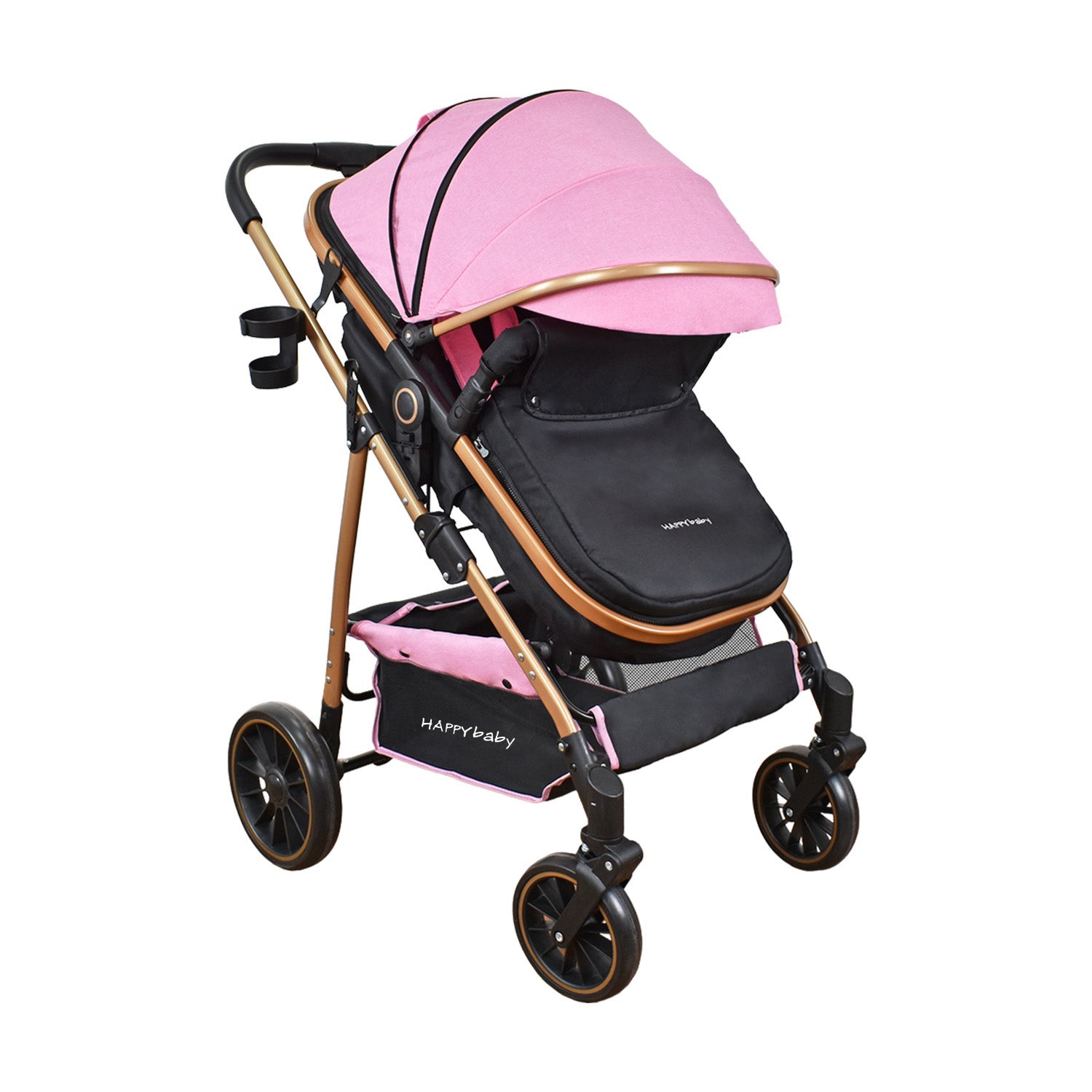 Coche Bebe Travel system Welly Happy Baby Rosado