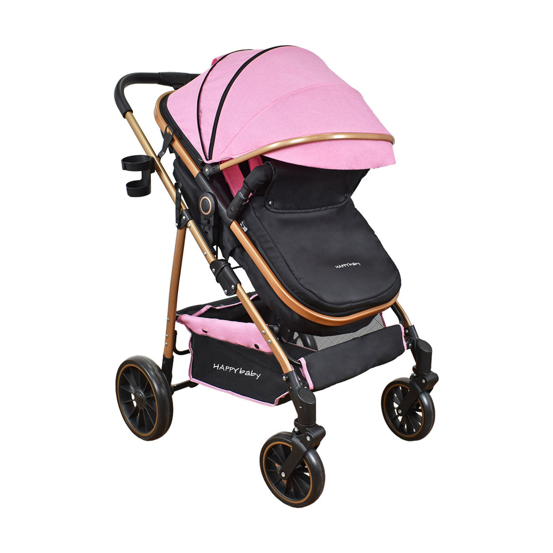 Coche Bebe Travel system Welly Happy Baby Rosado