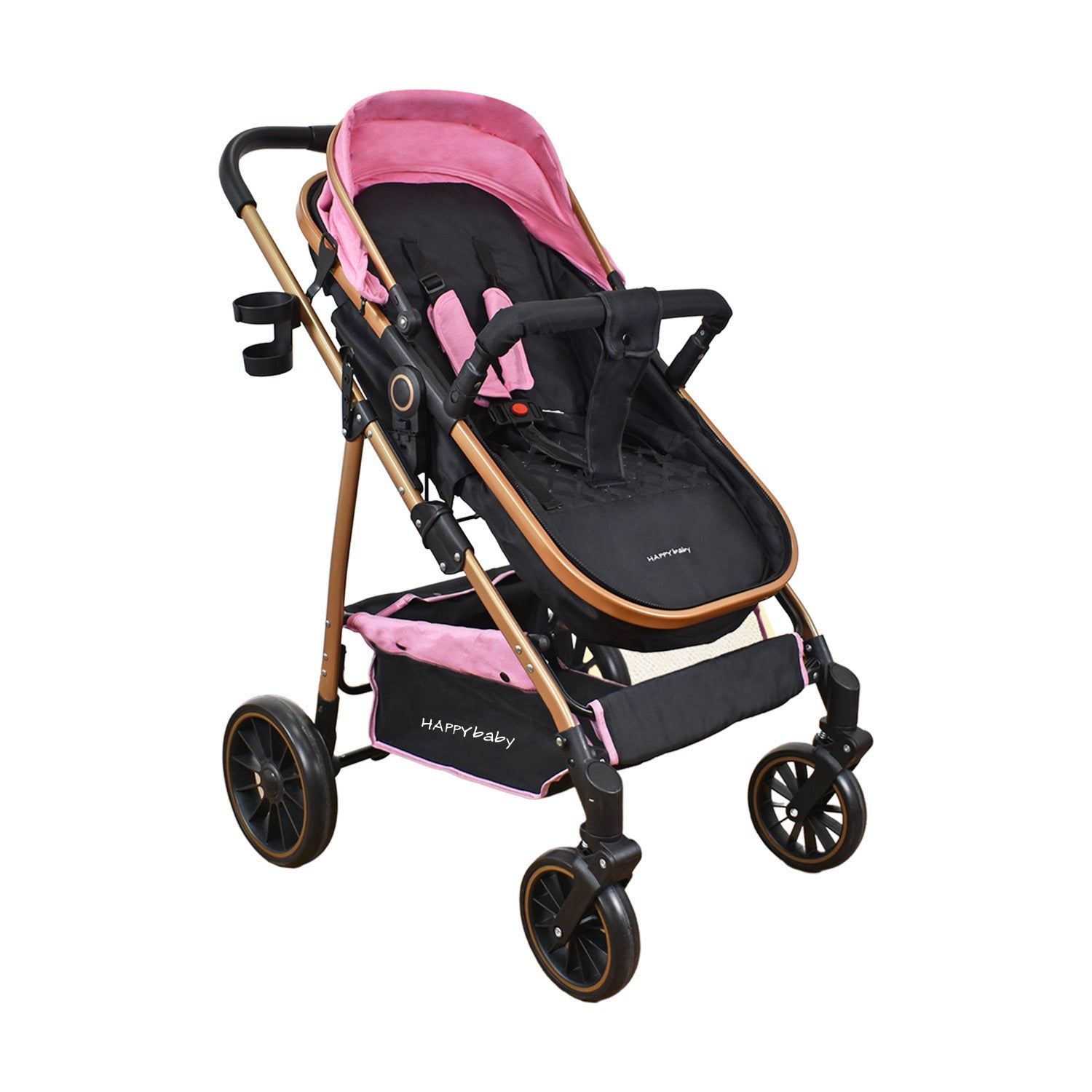 Coche Bebe Travel system Welly Happy Baby Rosado