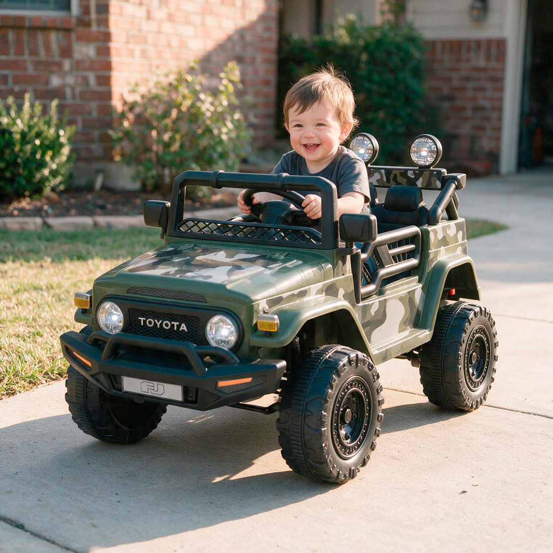 Carro Electrico Niño Niña Montable Toyota YJ2099  Verde 12V