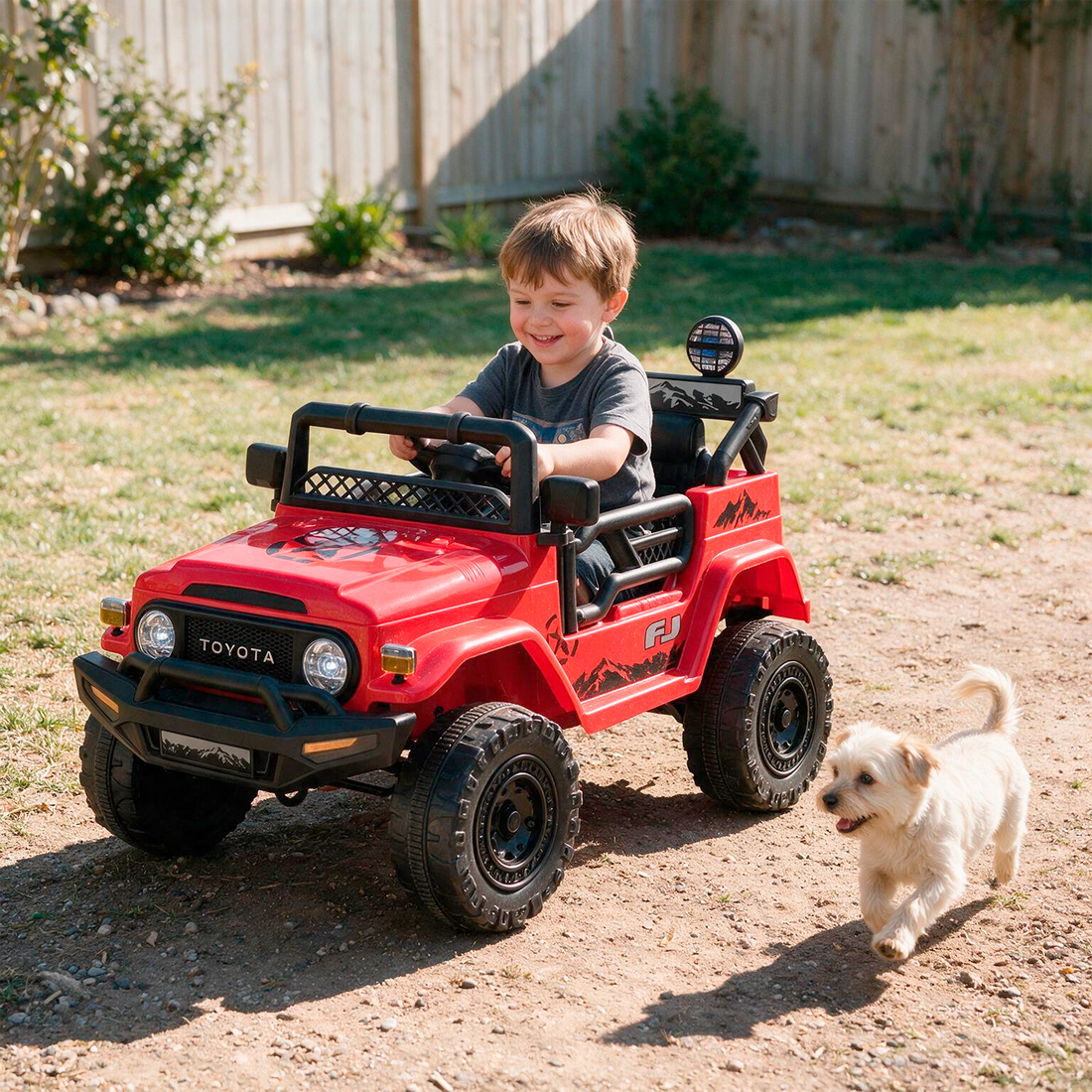 Carro Electrico Niño Niña Montable Toyota YJ2099 Rojo 12V