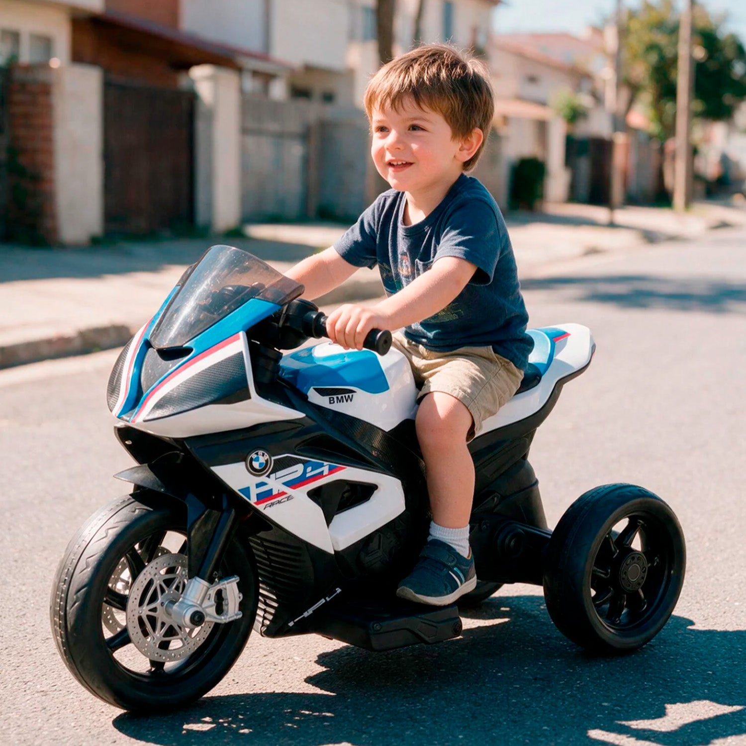 Moto Electrica Niño Niña Montable Bmw YJ5008 Blanco 6V