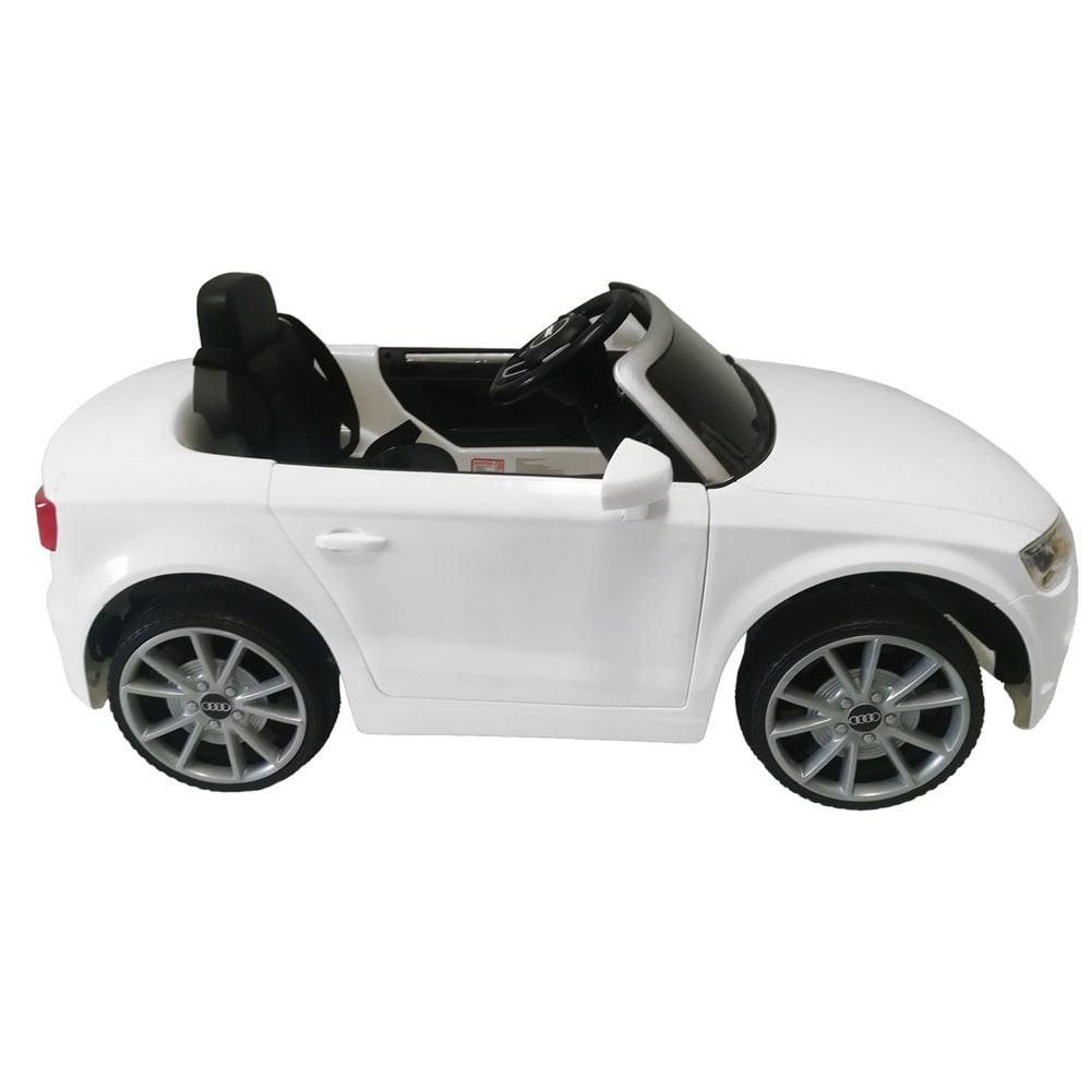 Carro Electrico Con Control Audi Blanco - BabyManía
